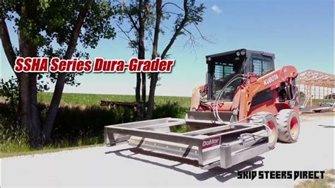 land plane grading scraper for skid steer|SSHA Series Dura.